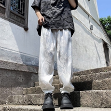 百搭休闲裤男宽松直筒休闲裤百搭ins港风潮男裤K09539-P40，男装休闲裤，星座308B-2