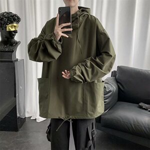 宽松ins工装男休闲百搭套头连帽外套原宿慵懒风cec上衣服853图片