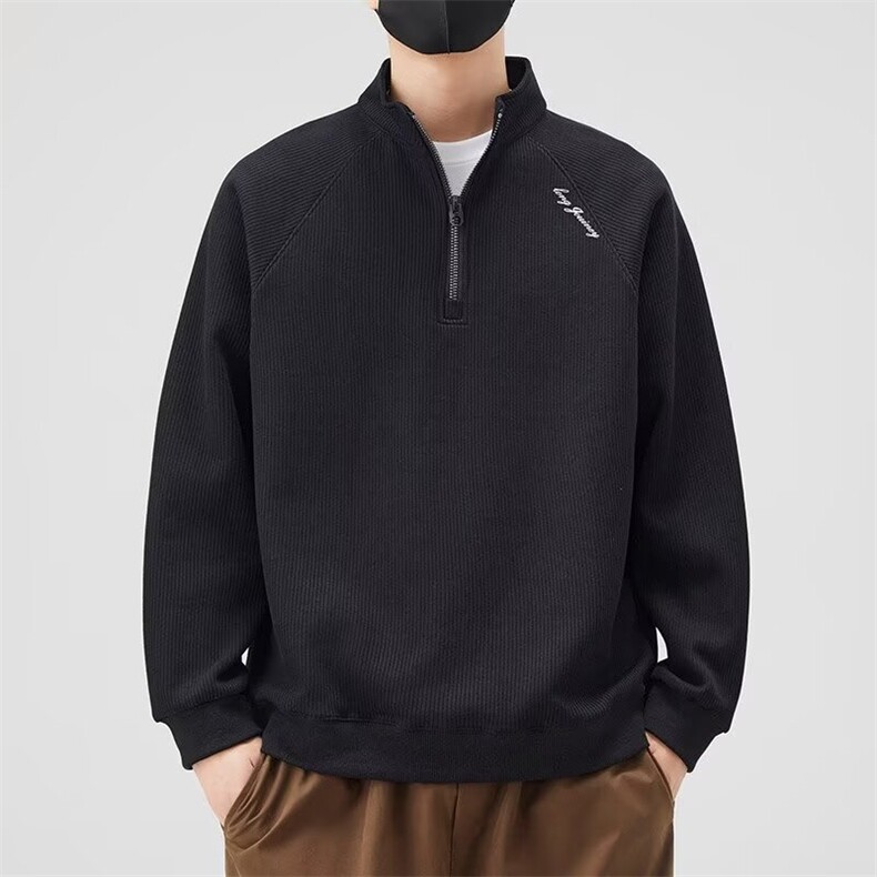 港风秋款男立领卫衣拉链字母刺绣拼接宽松外套wy025P40,女装短外套,星座1013-1