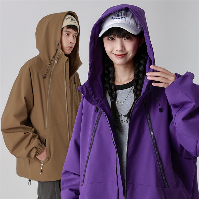 Cityboy情侣时尚连帽冲锋衣外套夹克团体班服,男装夹克,星座301D-5(原星座1415）