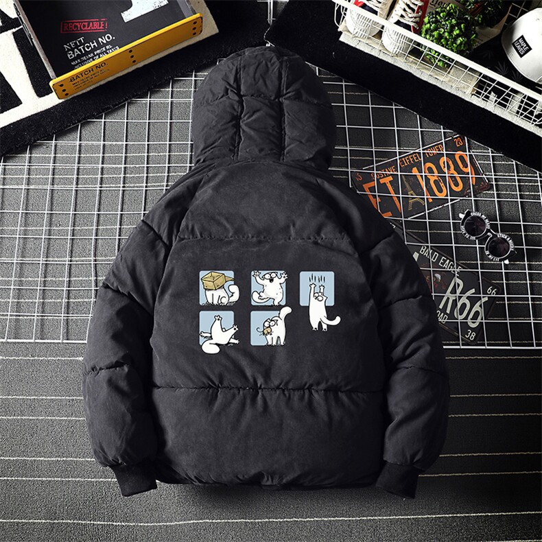 MY16097-P100 加厚加绒连帽衣男大码服男面包服男图片