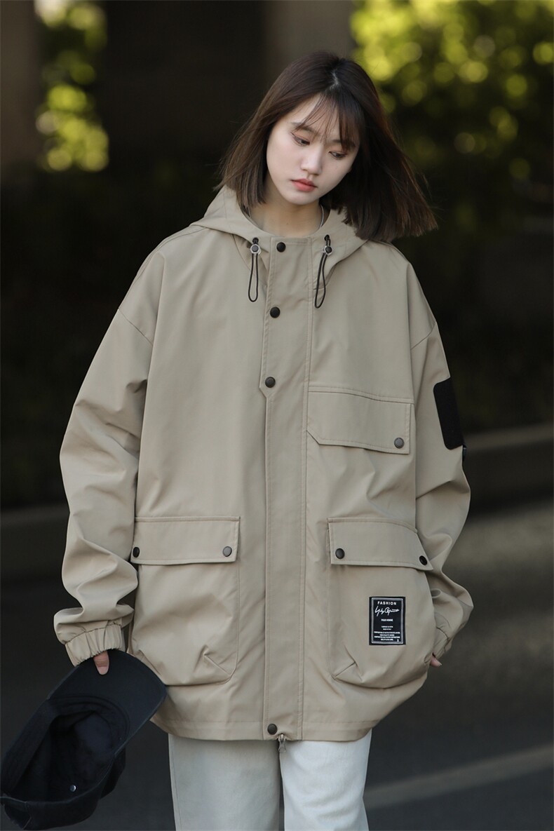 春季新款中性风三防户外夹克男连帽冲锋衣外套DSA157B-JK181-P85,男装夹克,电商A157B