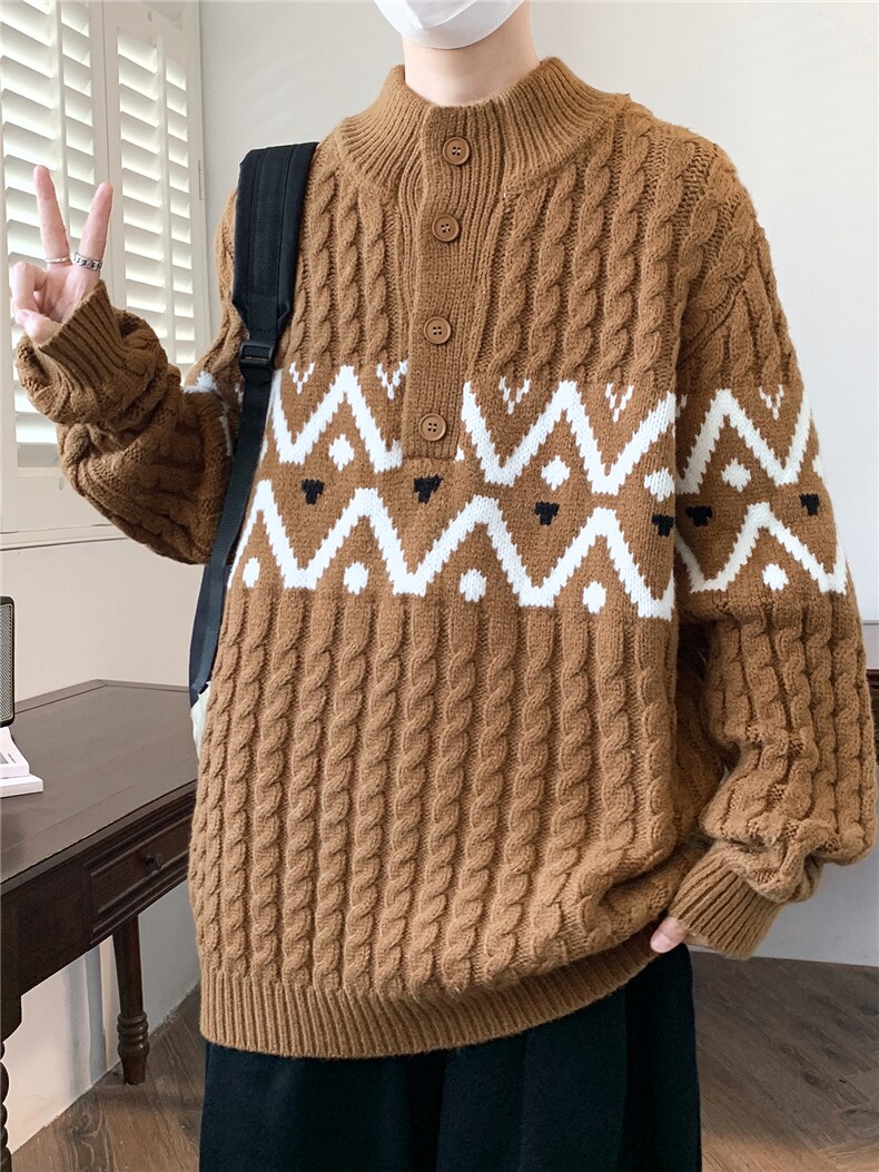 【新品】2025秋冬男士时尚休闲百搭针织连帽毛衣潮流-M239-P68,男装针织衫/毛衣,星座1105-1