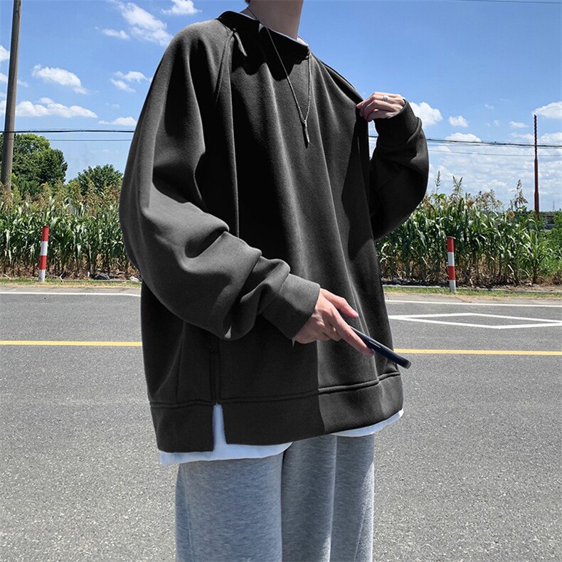 8XL-M假两件卫衣加肥加大码重磅拼接外套圆领套头WY5103P55加绒65,女装短外套,电商B238