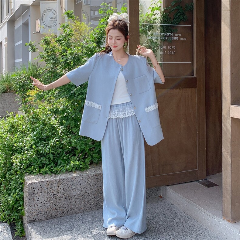 出货中【新款】时尚西装套装拼花边S057-P185-K248,女装套装/套裙,2C305