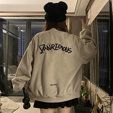 A476-P100新款棒球服重工刺绣插肩袖棒球夹克春秋休闲外套，男装夹克，星座911