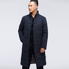 2025冬季唐装风男棉衣加厚中长款男中式立领棉服8652-P180，男装棉衣，星座1105-3