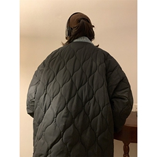 美式工装棉服oversize潮设计感小众复古牛仔polo领外套M02513-P78，男装棉衣，星座308B-1