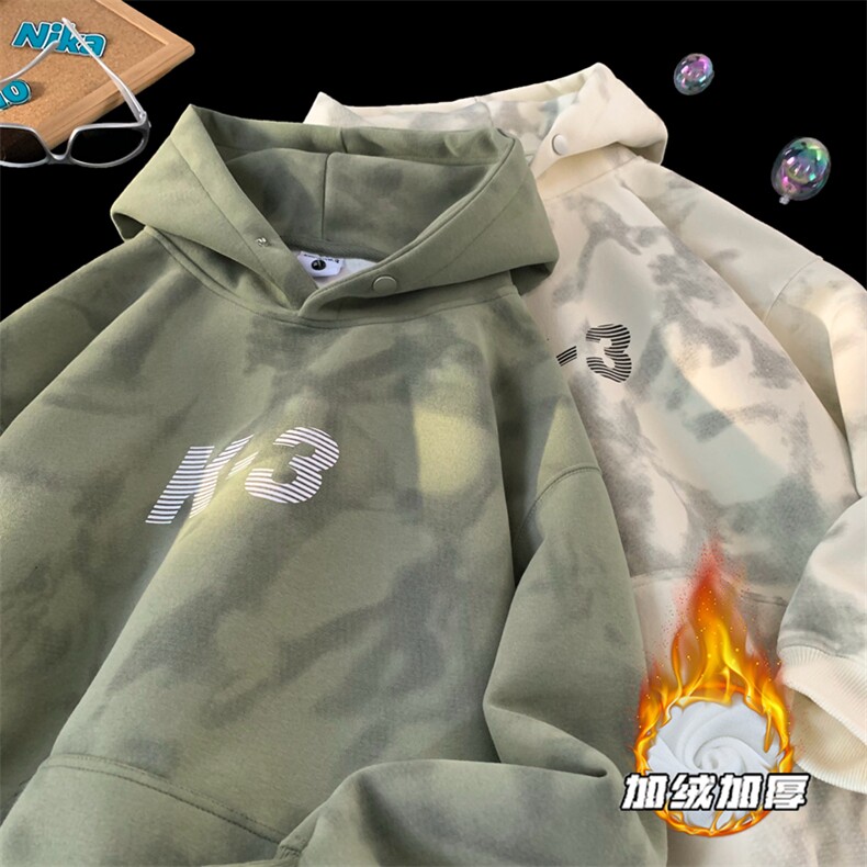 B208-WY3801-秋冬新款加绒P70控98秋冬重磅500克卫衣,男装卫衣,电商B208
