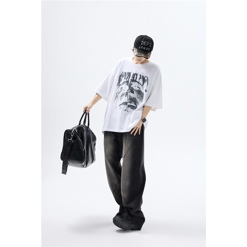 纯棉T恤设计感短袖原创小众运动T恤美式日系T1016-1T334P32K59，女装T恤，星座1016-1（原电商B408-1）