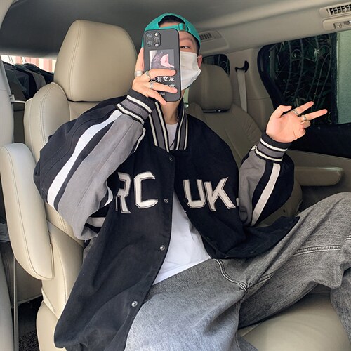 棒球服2024新款港风日系宽松韩版潮流夹克男士秋季外套JK553-P60图片