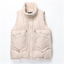 冬装2021新款宽松无袖韩版气质仿羊羔绒拼接夹棉马甲，女装大码女装，奕阳依阁