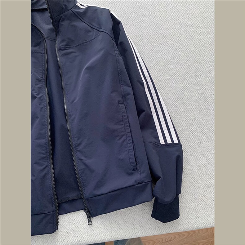 JK757-P50三条杠外套男女春秋季cleanfit短款立领夹克,男装夹克,星座1811B