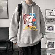 纯棉连帽卫衣男大码运动帽衫宽松薄WY2298-P35，男装卫衣，电商A040