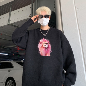 高质量！秋冬季半高领毛衣男士加绒加厚线衣针织衫男DMY528-特P38图片