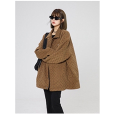 2026春季中性美式印花高街港风日系灯芯绒男女外套W321-P95，女装短外套，电商A170