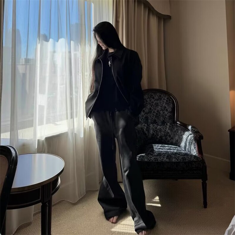 A175-P73美拉德棕色假两件短款飞行员夹克男士秋冬季双领设计感,男装夹克,电商B323A