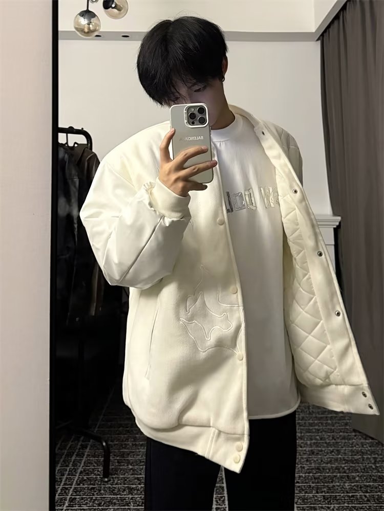 厚款夹棉烫钻外套美式秋冬季新款外套ZJ61P80,男装夹克,星座1116-2