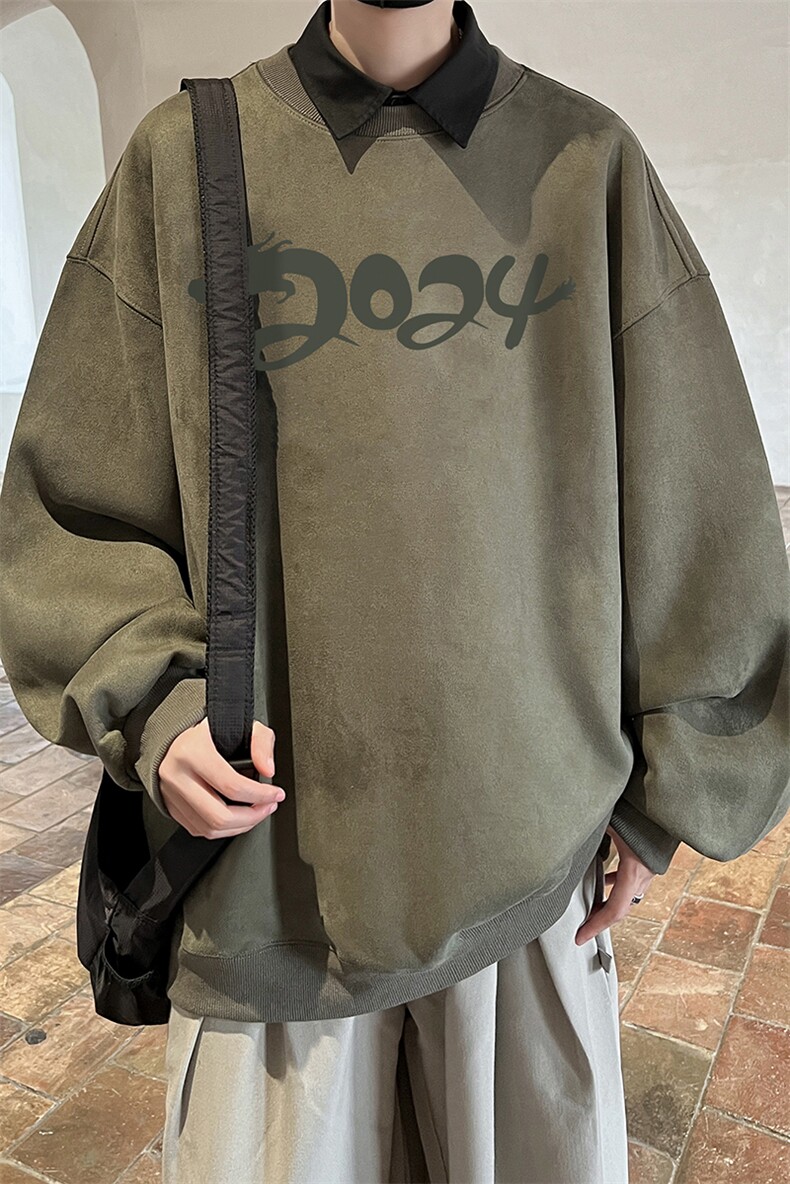 量大优可提供视频麂皮绒卫衣圆领HD019-1-LPYL4118-P30,男装卫衣,电商019-1