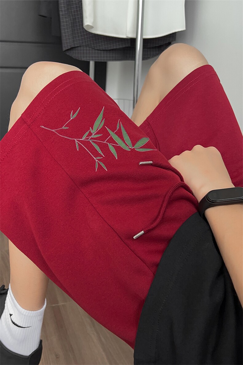 现货已做版权新中式休闲短裤宽松风五分裤男女DK51-P30控48,男装牛仔裤,星座205-5