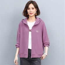 【全年有货，不下架】拉链开衫春秋季通勤卫衣女长袖宽松大码外套，女装卫衣/绒衫，3200格调