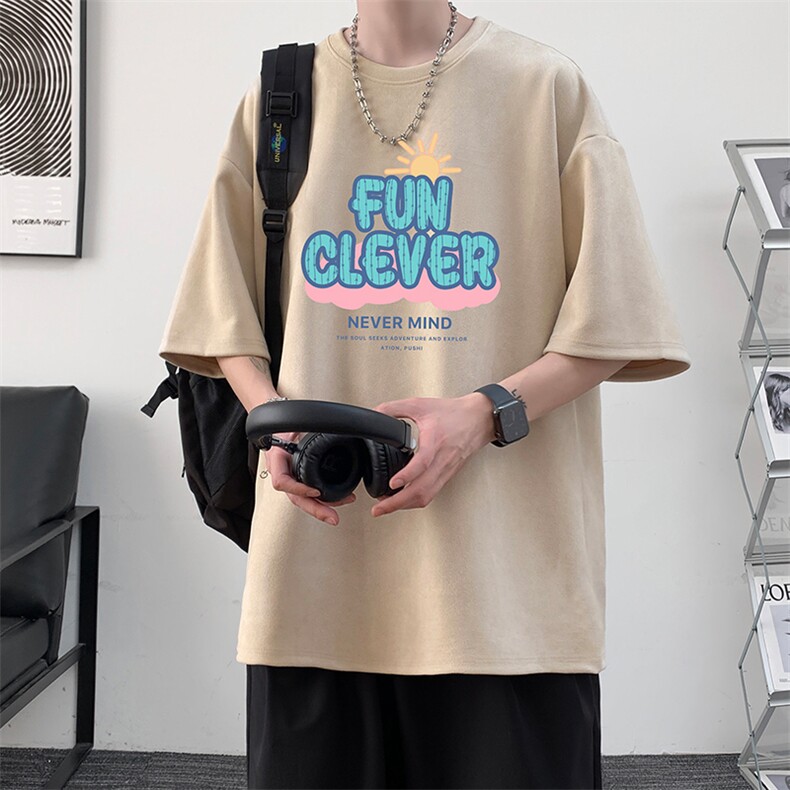麂皮绒短袖t恤男大码半袖男大皂风JD82377-P25,男装T恤,电商A040