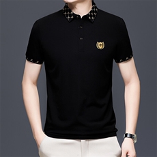 HP5110夏季新款男士T恤衫简约刺绣男士短袖翻领通勤男装，男装T恤，电商B360