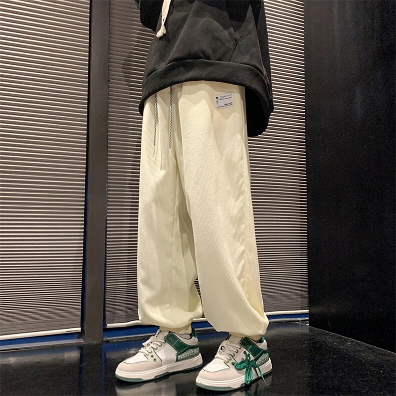 2025春季新款男装宽松束脚抽绳港风运动裤休闲裤DM183-P40,女装休闲裤,电商D321-1