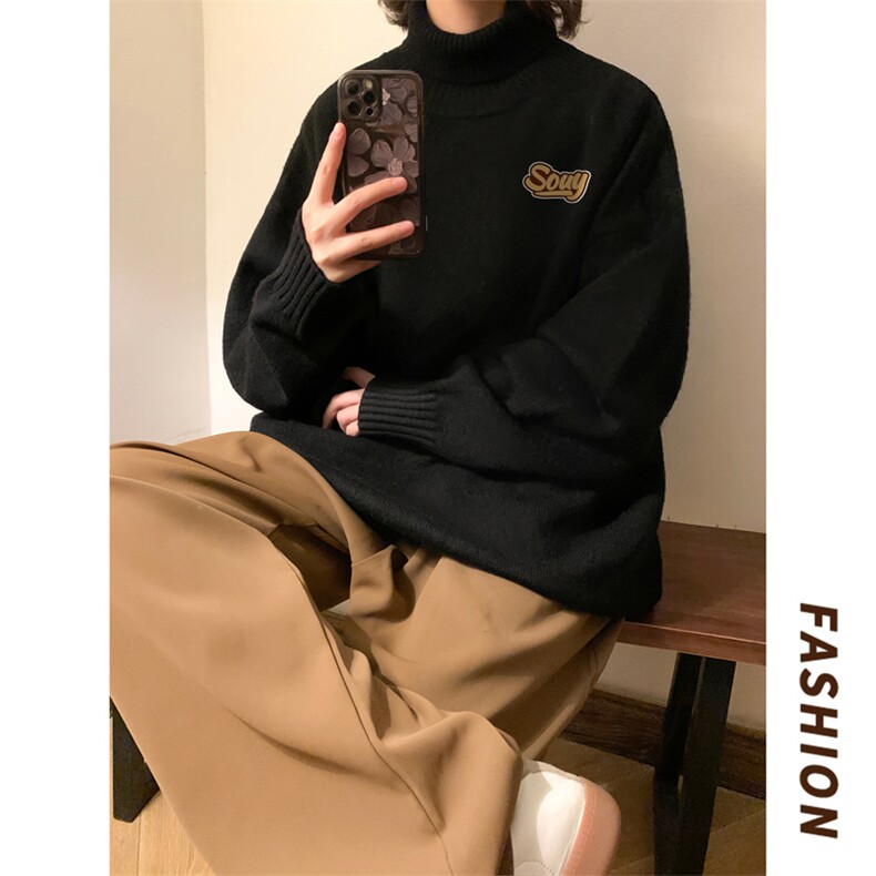高质量！秋冬季高领毛衣男士加绒加厚翻领针织衫男毛衣FL79-P45,男装针织衫/毛衣,电商B367