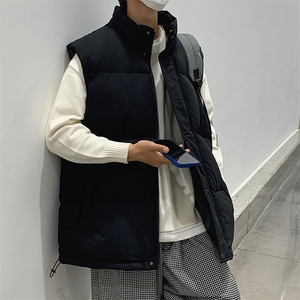 现货5W件冬季三防硬挺boxy短款立领棉衣马夹外套加厚马甲保暖棉服图片