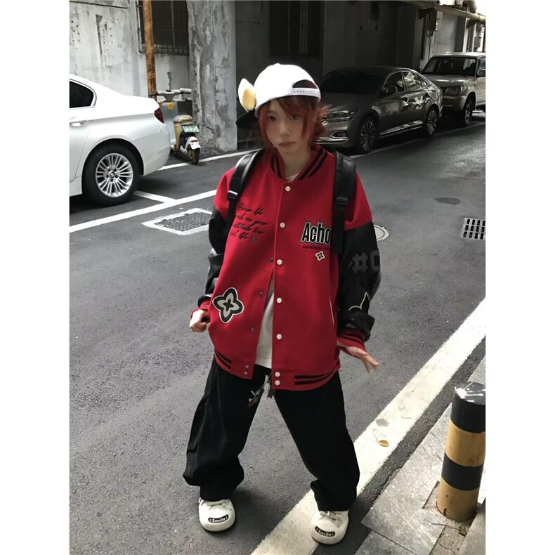 hiphop街舞滑板嘻哈ins时尚高街个性潮涂鸦夹克外套W6876-P67,男装夹克,星座412-3