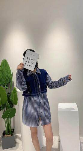 牛仔拼接假两件套，其它，吸引力