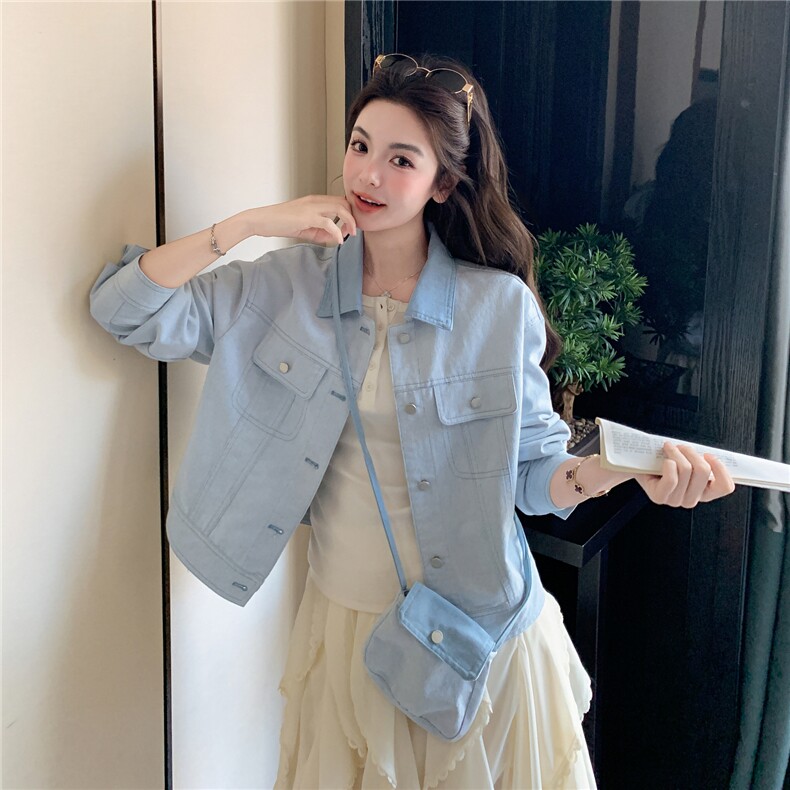 2026春季新款现货休闲水洗配小包牛仔外套2609-p150-k248,女装短外套,2B115