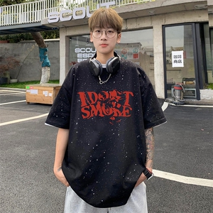 量大优供抖音视频 支持得物配合二开美式满天星亮片短袖T恤MTX366图片