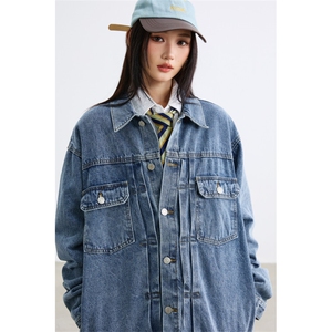 25新款抖音品质牛仔夹克中性风宽松韩版水洗外套N995/P98图片