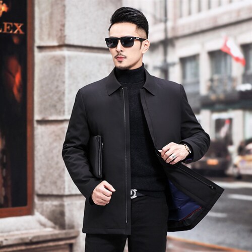 2023新款冬季羽绒服男白鸭绒外套中年男士爸爸冬装SFT81578-P260,男装羽绒服,电商B212（原钱塘6029）