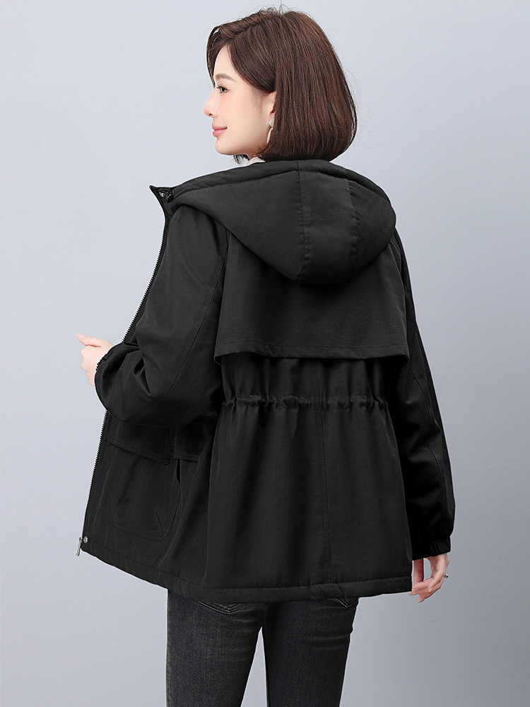 加绒派克服女2024冬季新款宽松大码加厚连帽棉衣外套,女装派克服,忆绮罗