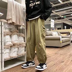 机能工装裤男ins港风潮牌束脚休闲长裤纯棉A528P38，男装休闲裤，星座1116-2