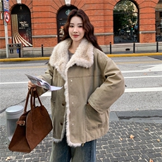 大毛领拼接内里派克羽绒服2025新款女冬爆款巨好看皮毛一体厚外套，女装羽绒服，2C125
