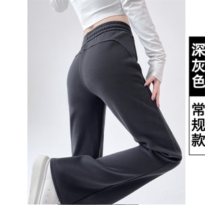 AK2414-P30 美式辣妹低腰休闲裤女新款秋季百搭灰色显瘦微喇裤图片