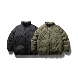 南夏乔装2025冬季新款纯色基础款立领棉服日系复古宽松面包服棉衣图片