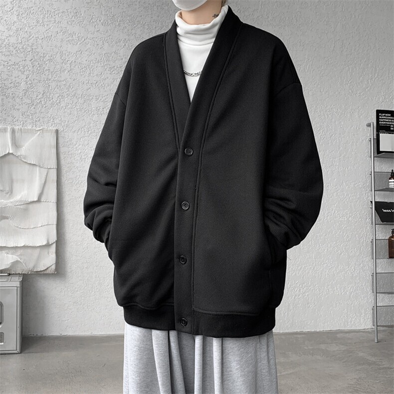 M~8XL大码重磅开衫卫衣秋冬加绒加厚保暖V领外套KS2101/P60加绒80,男装卫衣,电商B238