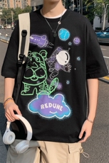 得物抖音40支双纱高品质休闲半袖纯棉圆领短袖T恤男女T7200-P40，男装T恤，电商A441-1