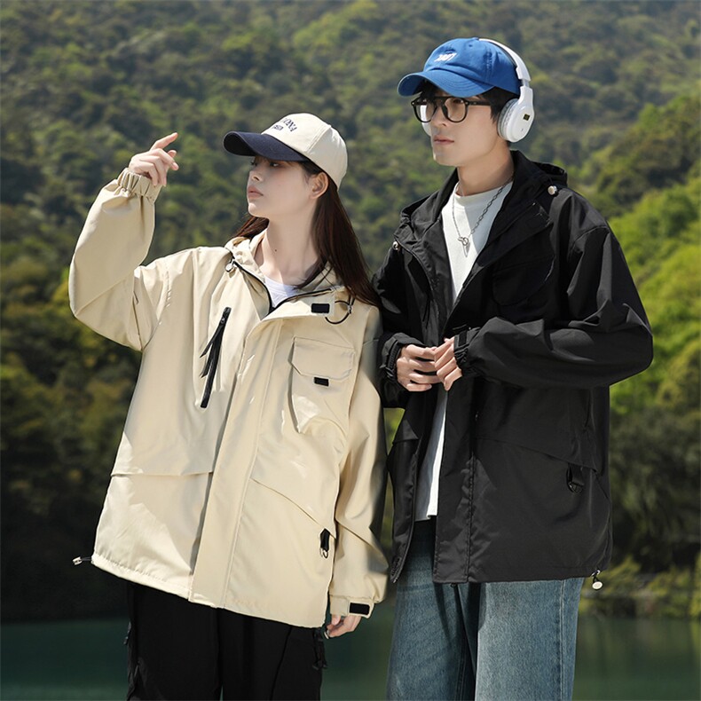 潮流宽松休闲外套百搭连帽夹克A161-8868-P78图片