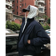 抖音得物美式潮休闲夹克春季立领纯色复古工装加厚棉服外套MF01，男装夹克，电商A443