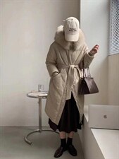 狐狸毛领羽绒服特价清仓，女装羽绒服，LUCKY