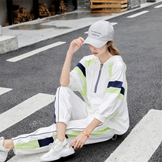运动卫衣现货2025夏秋时尚运动薄款两件套套装正版866-P125K188，女装套装/套裙，2C339