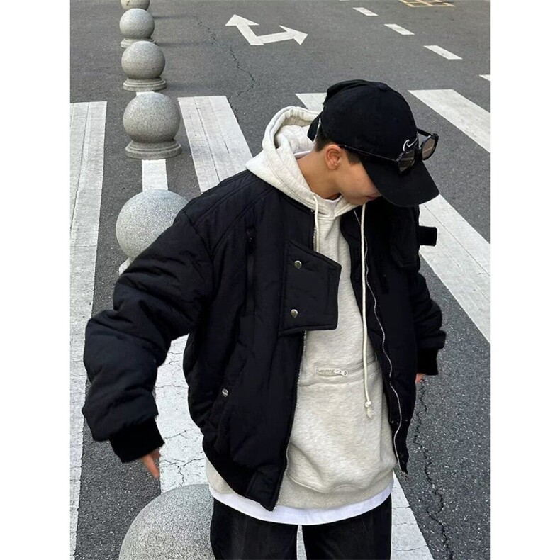 美式高街棉服男ins潮牌嘻哈飞行员工装夹克休闲外套情侣W6468-P60,男装夹克,星座412-1