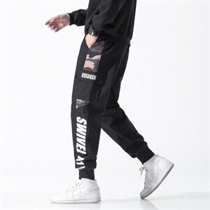M-9XL 男日系工装束脚休闲裤纯棉印花5032-1_M-4XLP55 5XL-9XLP65图片