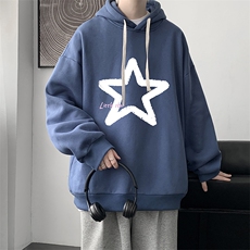 纯棉连帽卫衣男大码运动帽衫宽松薄WY2286-P35，男装卫衣，电商A040